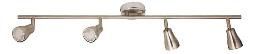 Lampa sufitowa listwa 4-punktowa do salonu Jawa nikiel mat