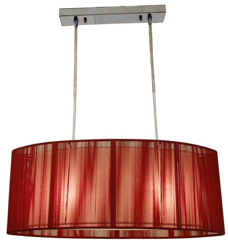 Czerwona lampa sufitowa do salonu ARTEMIS 2-punktowa E27