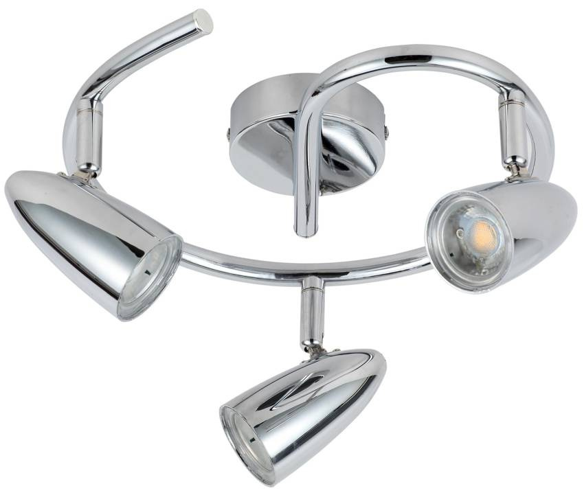 Srebrna lampa sufitowa wisząca LED 3x4W do salonu LIBERTY metal