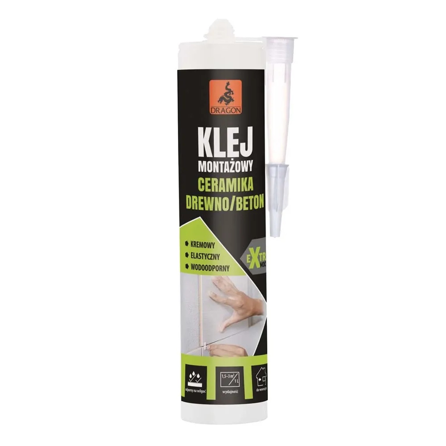 Dragon Klej montażowy do ceramiki, drewna, betonu 280 ml