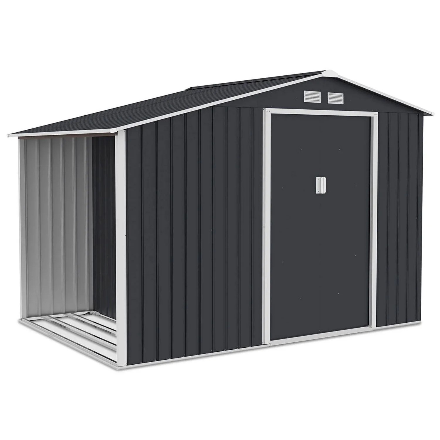 Domek ogrodowy metalowy Madison Cold Grey - 278x191 cm, wys. 195 cm