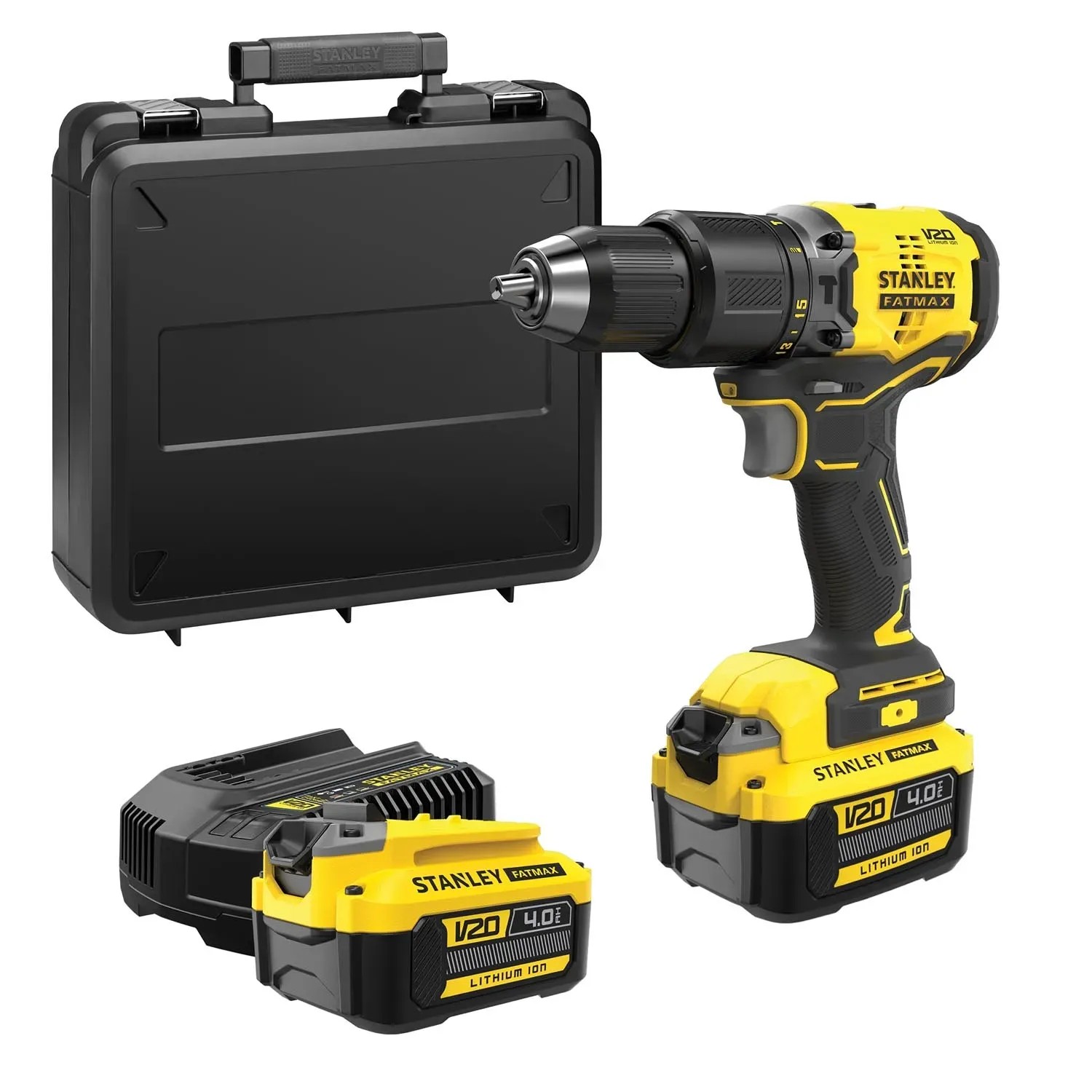 Stanley FatMax Wiertarko-wkrętarka udarowa SFMCD715M2K-QW 18V 2x4,0 Ah