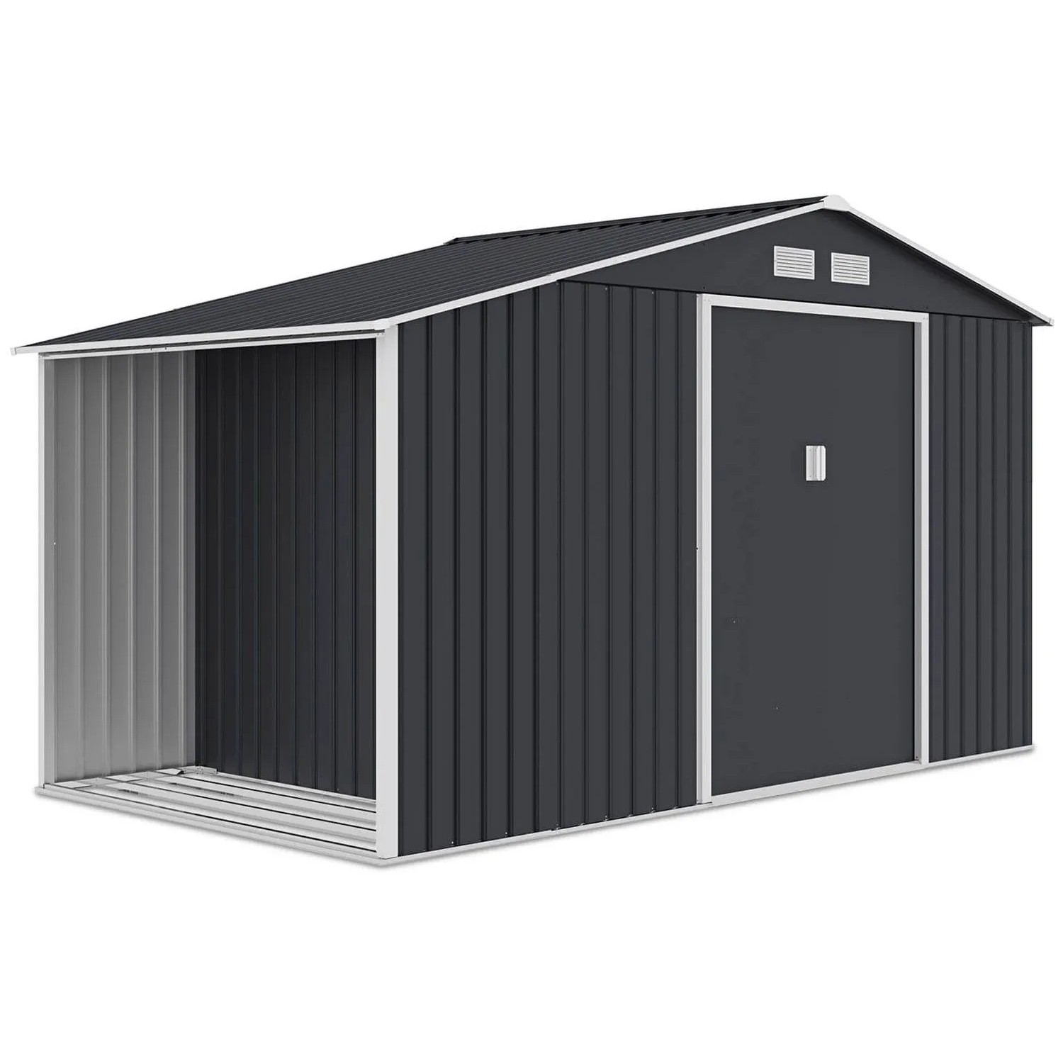 Domek ogrodowy metalowy Madison Cold Grey - 342x191 cm, wys. 202 cm