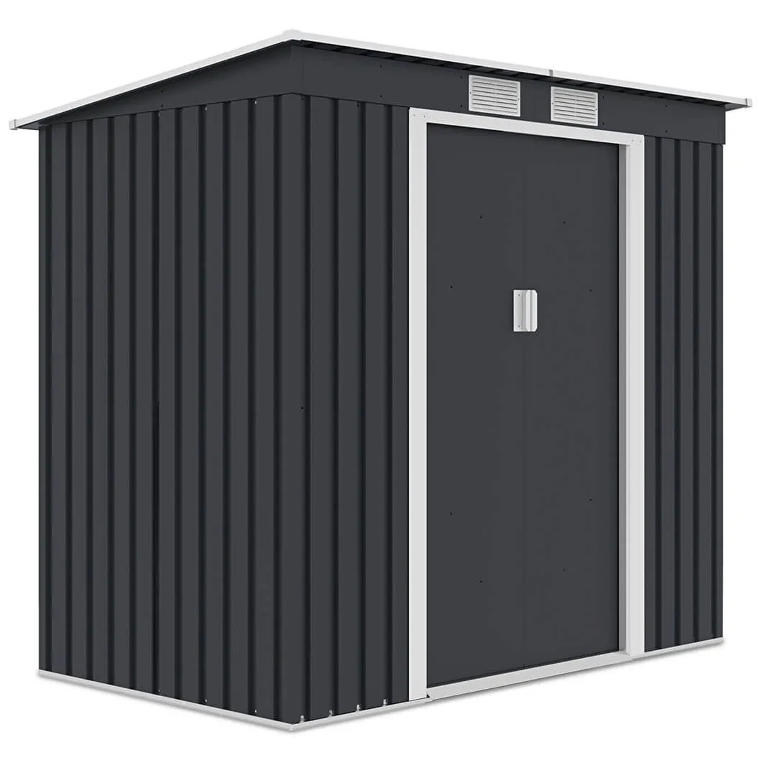Domek ogrodowy metalowy Oregon Cold Grey - 201x121 cm, wys. 176 cm