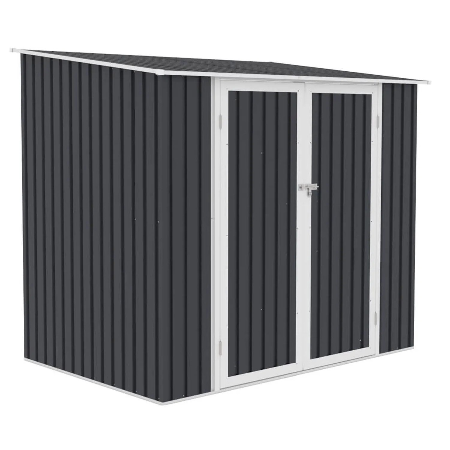 Domek ogrodowy metalowy Kent Cold Grey - 222x149 cm, wys. 194 cm