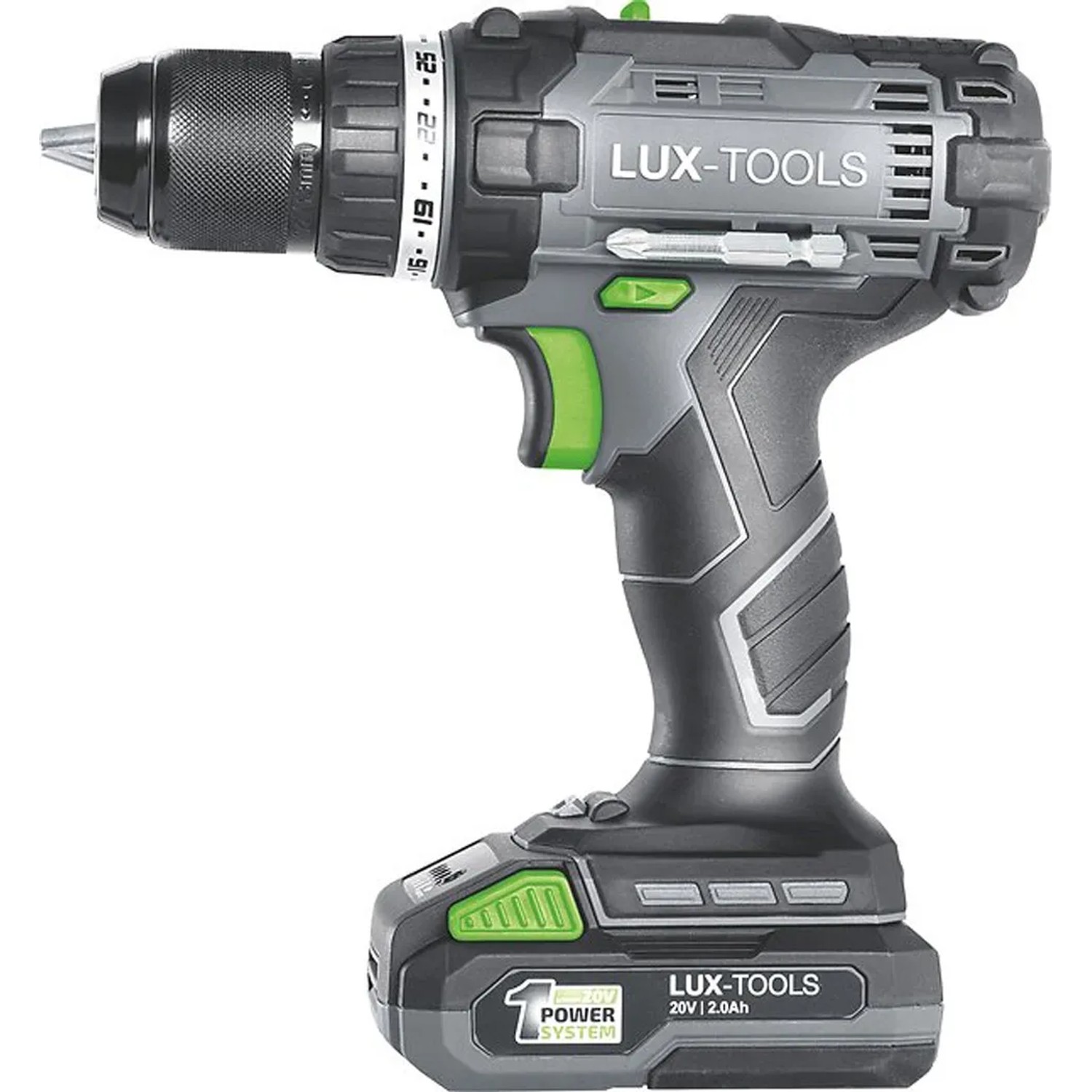 LUX-TOOLS Wiertarko-wkrętarka akumulatorowa A-BS-20-E Set 20V 2,0Ah