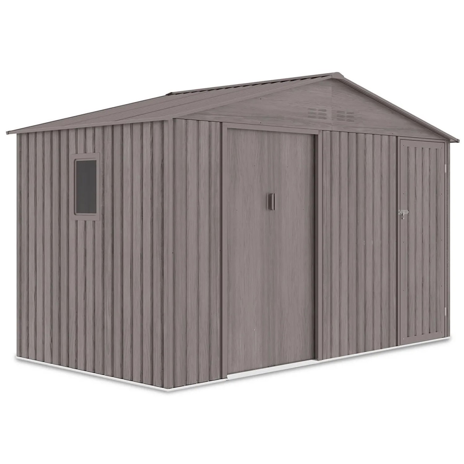 Domek ogrodowy metalowy Falcon Light Wood - 340x194 cm, wys. 220 cm
