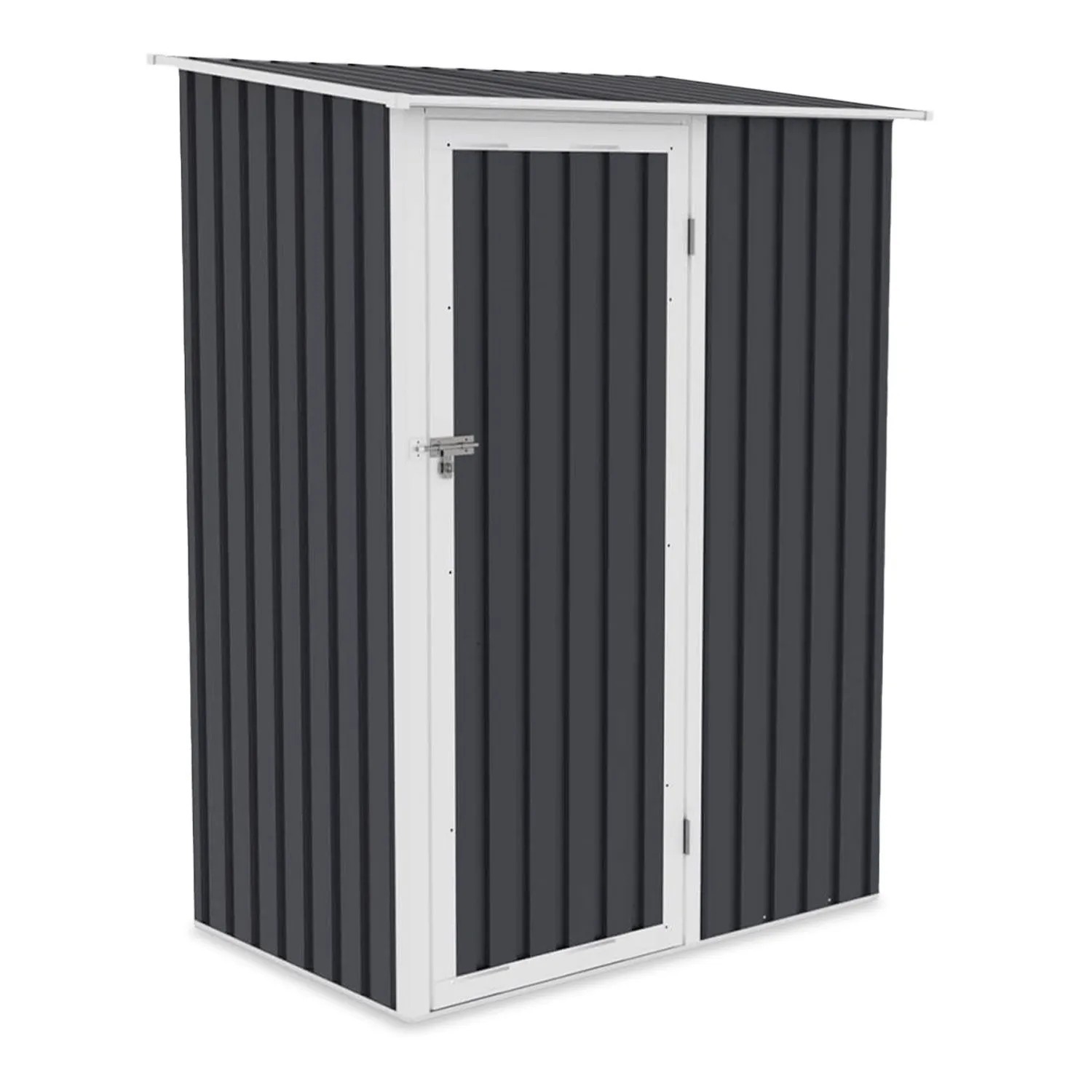 Domek ogrodowy metalowy Kent Cold Grey - 143x89 cm, wys. 186 cm
