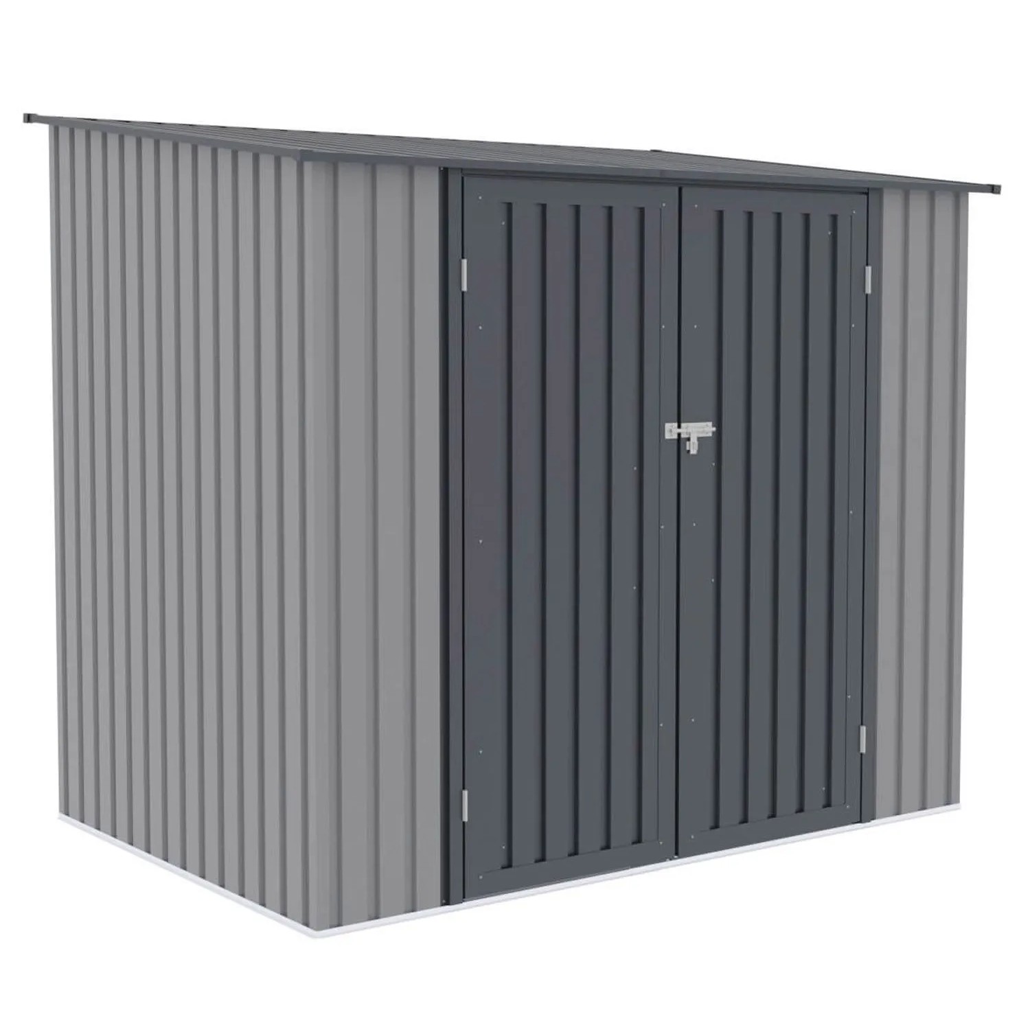 Domek ogrodowy metalowy Kent Light Grey - 222x149 cm, wys. 194 cm