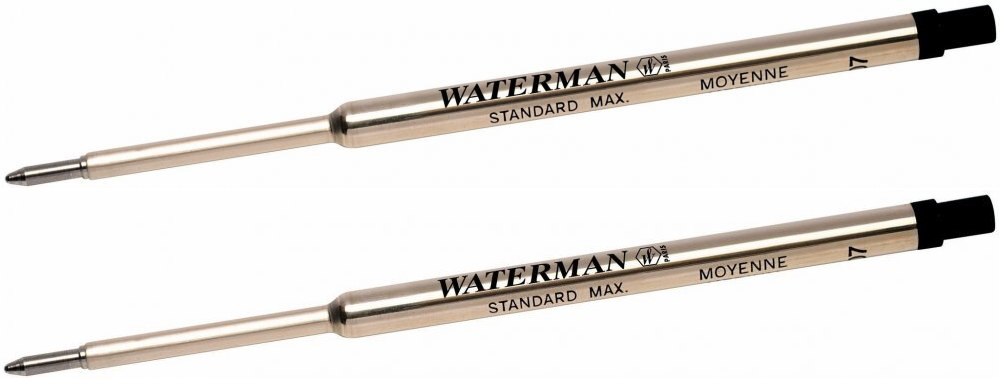 2x Wkład do długopisu Waterman Standard, F, czarny