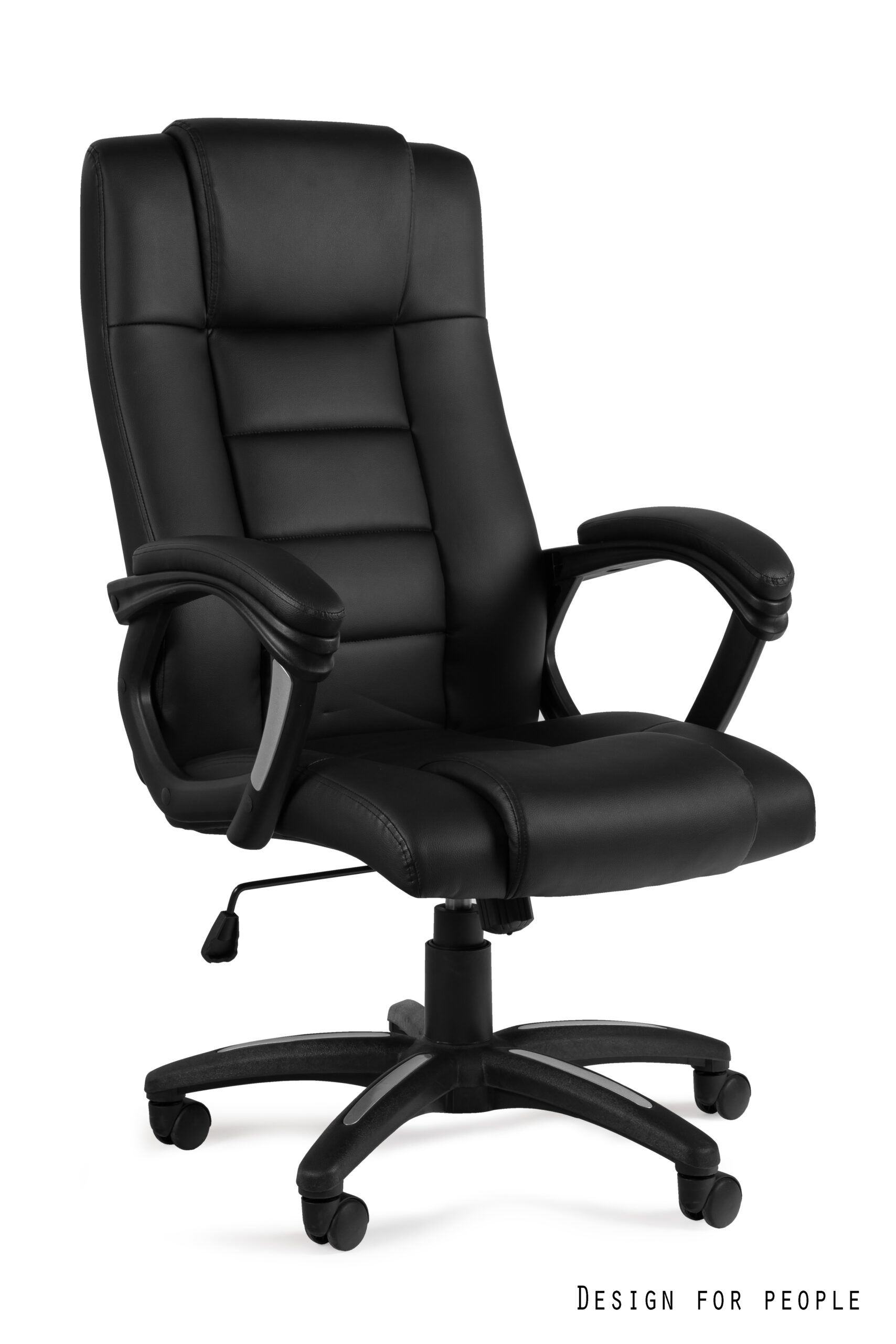 Krzesło ergonomiczne Unique Aran, obrotowe, eko-skóra, czarny
