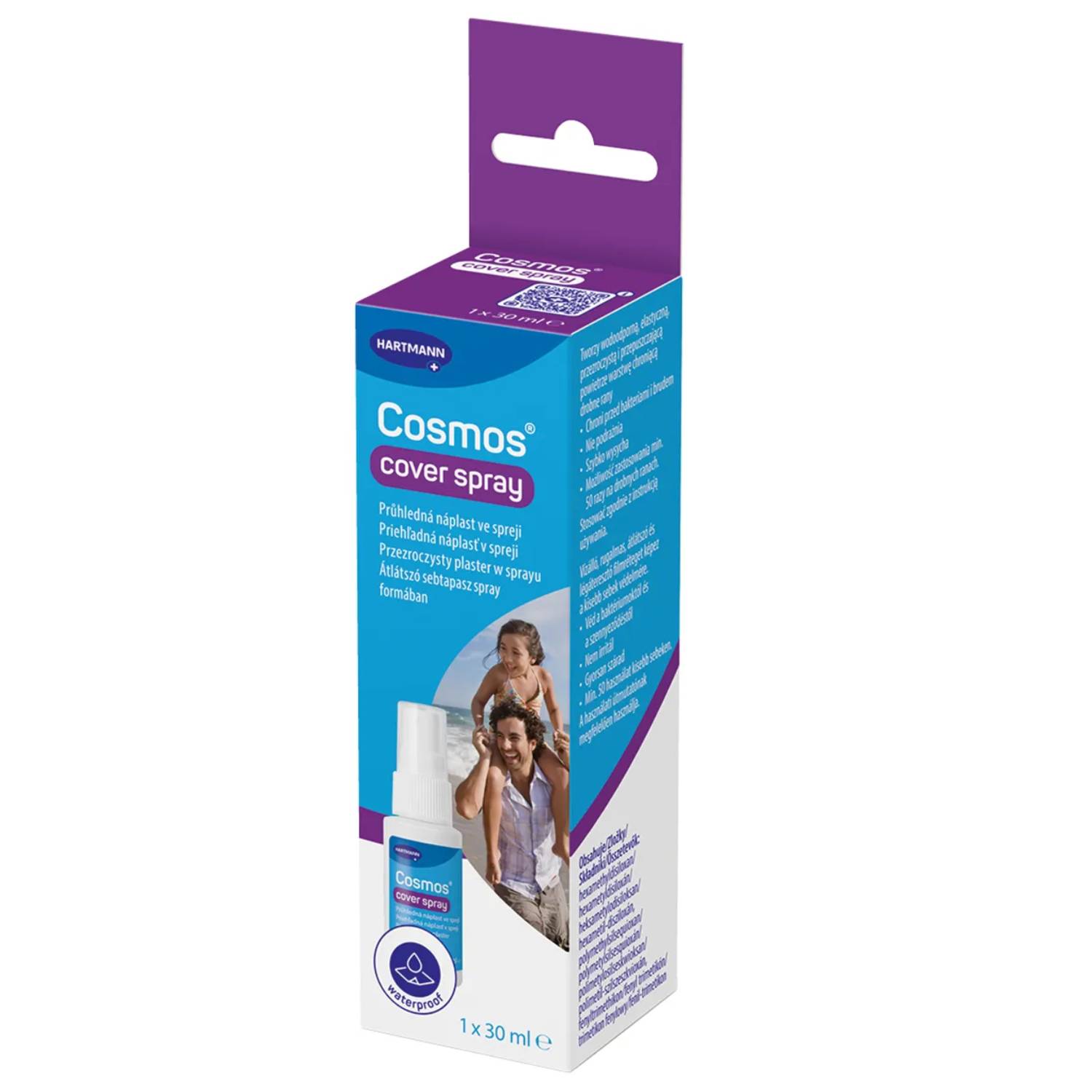 Hartmann - cosmos cover, przezroczysty plaster w sprayu, wodoodporny, 30 ml