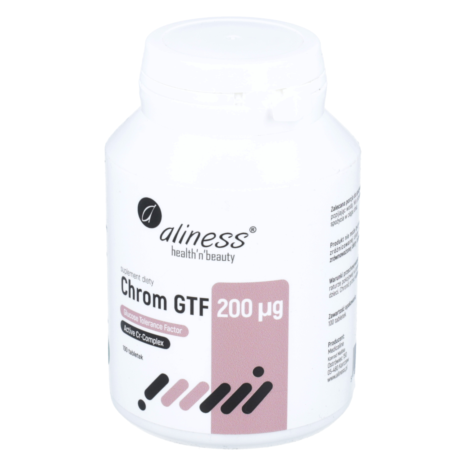 Aliness chrom gtf active cr-complex 200 μg, 100 tabletek