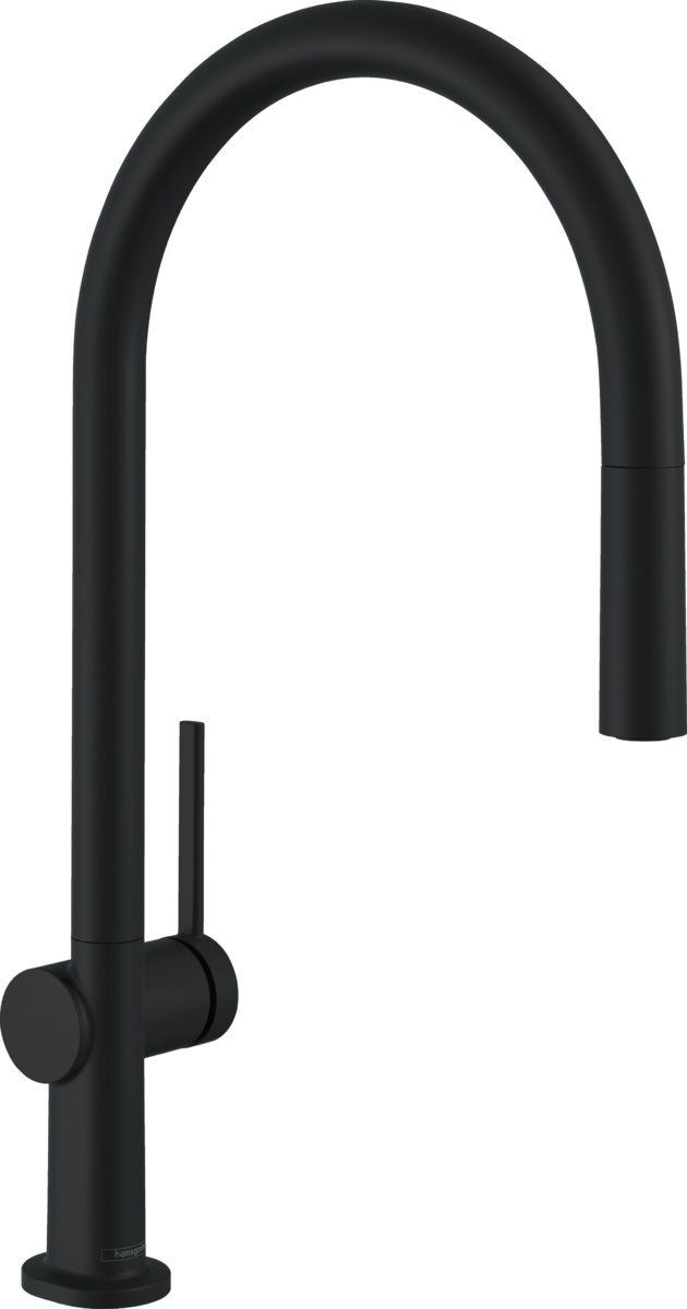 Hansgrohe Talis M54 bateria kuchenna stojąca z wyciąganą wylewką czarny mat 72803670