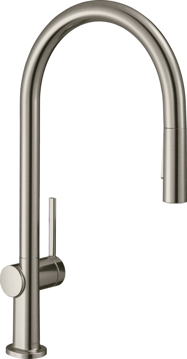 Hansgrohe Talis M54 bateria kuchenna stojąca z wyciąganą wylewką stal szlachetna 72801800