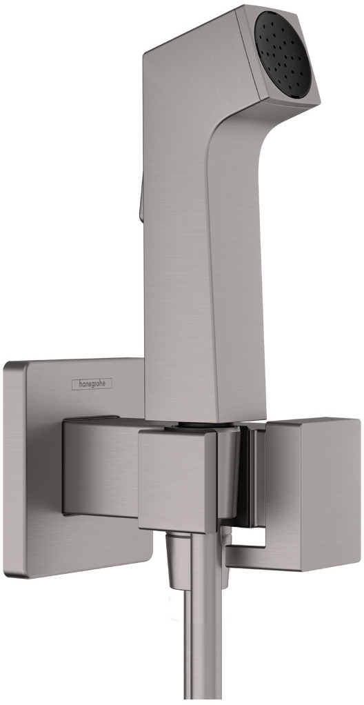 Hansgrohe Bidette zestaw słuchawki bidetowej ścienny czarny chrom szczotkowany 29231340