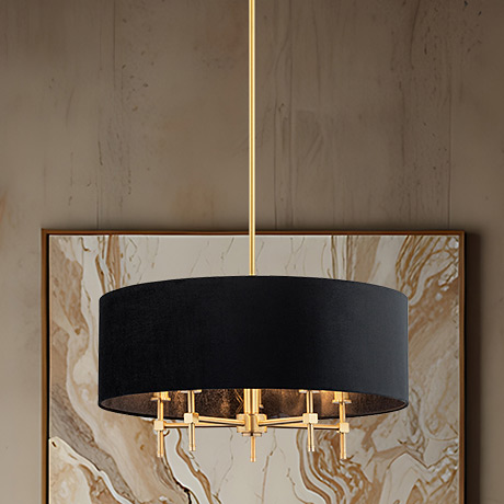 Argon Abbano lampa podsufitowa 5x7W czarny/mosiądz szczotkowany 2133