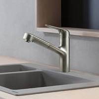 Hansgrohe M42 bateria kuchenna stojąca z wyciąganą wylewką stal szlachetna 71814800