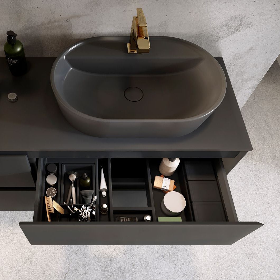 Elita ElitStone blat 140 cm naszafkowy anthracite matt RE051400016010