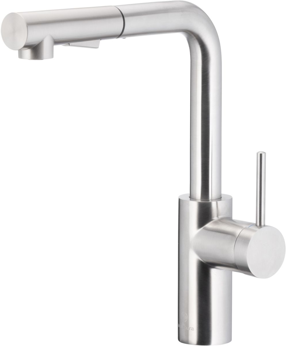 KFA Armatura Duero Basic Inox bateria kuchenna stojąca z wyciąganą wylewką inox 6623-110-22 - Wysyłka w 24h