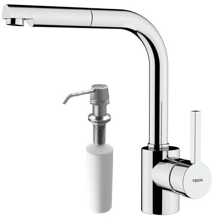 Zestaw ARK 938 bateria kuchenna stojąca z wyciąganą wylewką z dozownikiem chrom (239381200,115890011)