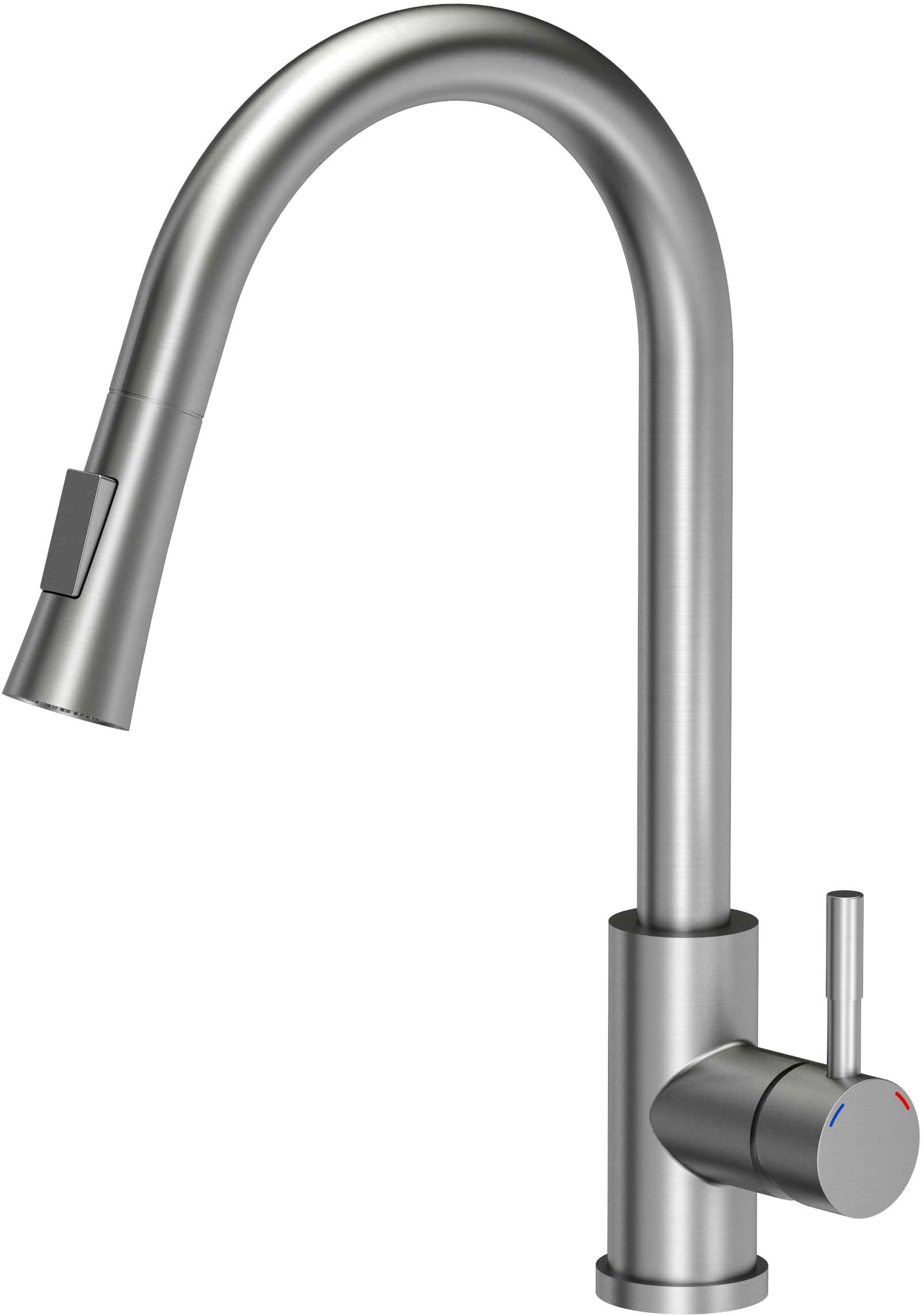 Quadron Julia bateria kuchenna stojąca z wyciąganą wylewką stal 3673500BS - Wysyłka w 24h