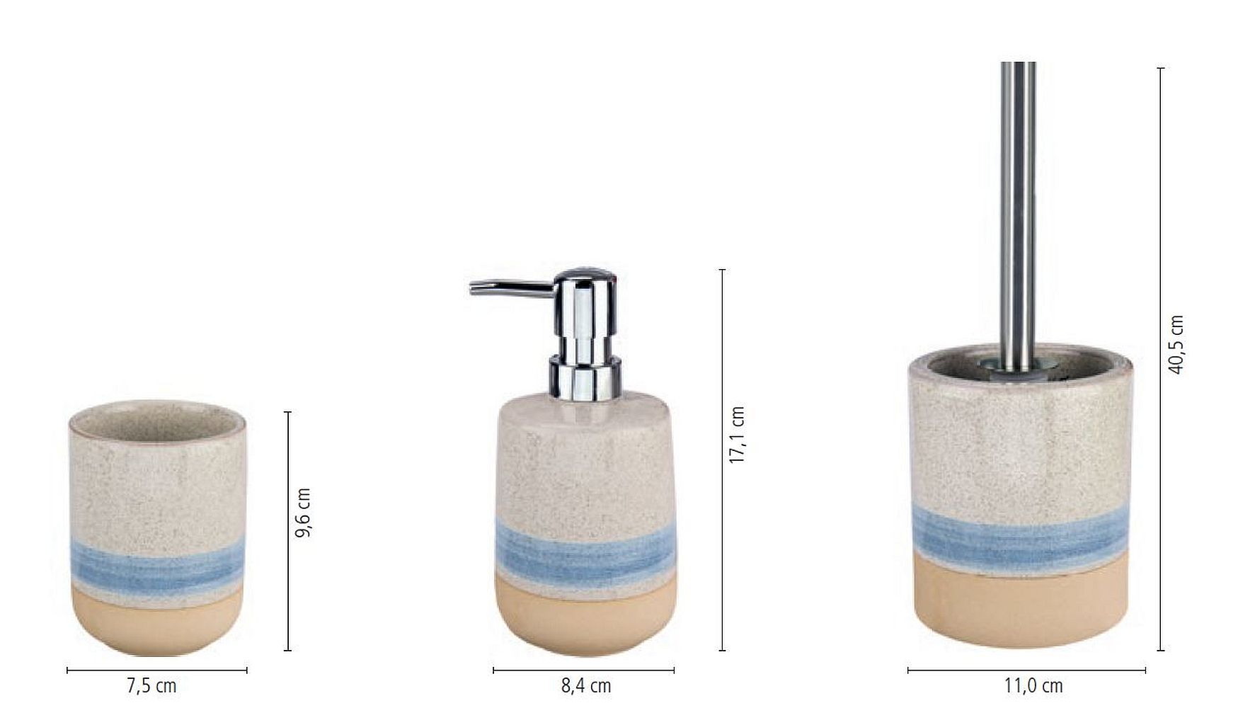 Kleine Wolke Navagio szczotka toaletowa stojąca ceramiczna-beżowa 8666746856 - Wysyłka w 24h