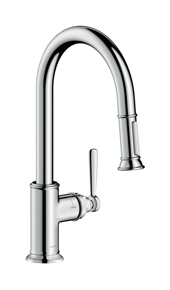 Axor Montreux bateria kuchenna z wyciąganą wylewką stal szlachetna 16581800