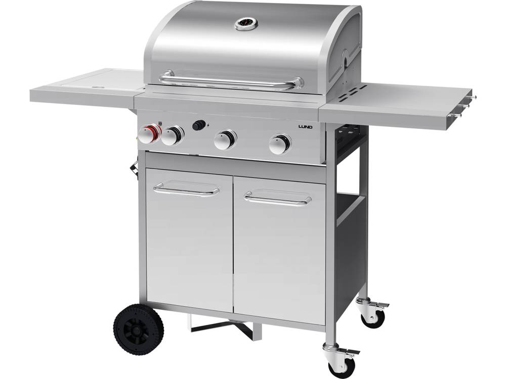 Grill gazowy 3+1 z szafką i palnikiem bocznym | 99654
