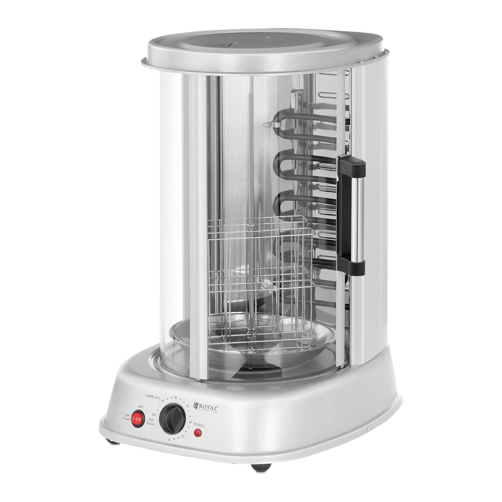 Grill pionowy - opiekacz do kebaba, kurczaka, ryb i szaszłyków 1800 W