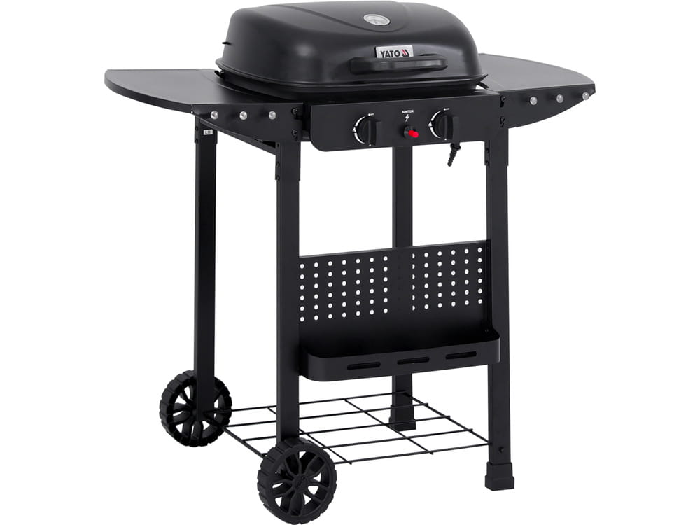 Grill gazowy 2-palnikowy 5kW z pokrywą | YG-20007