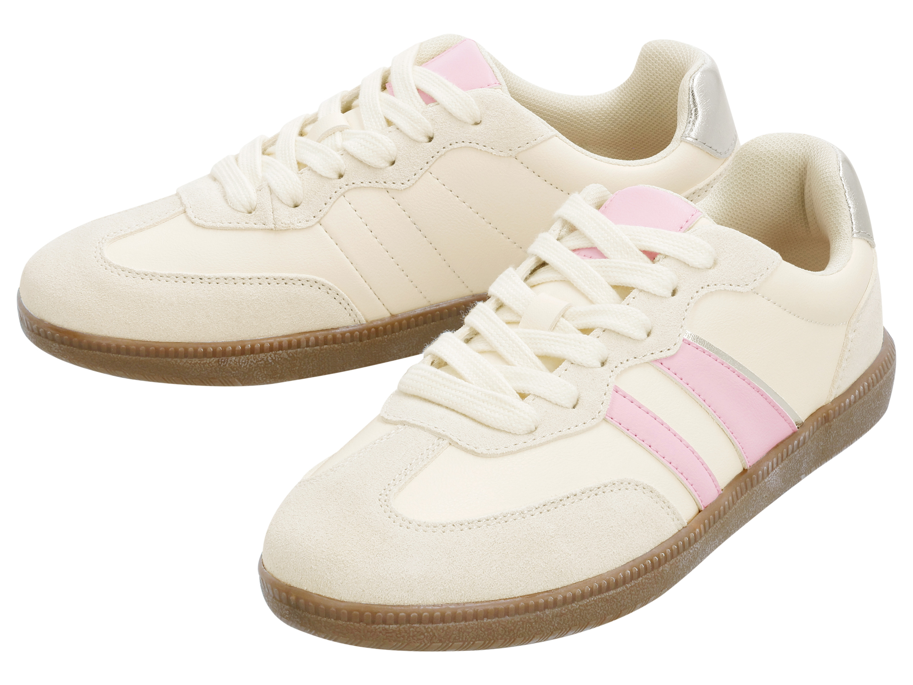 esmara Buty sneakersy damskie Biały/różowy, 39