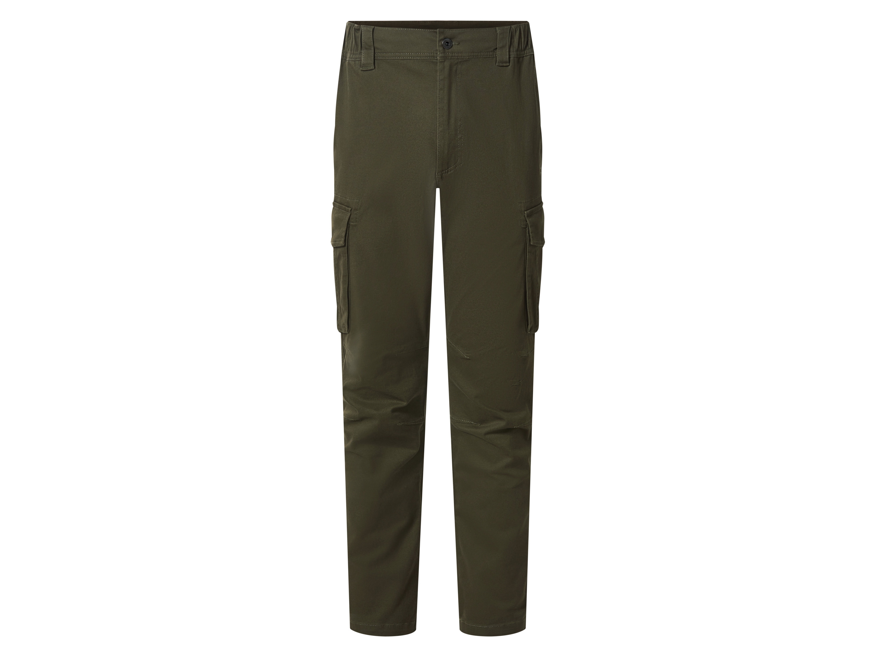 esmara Men Spodnie cargo męskie z bawełną Zielony, XL 56/58