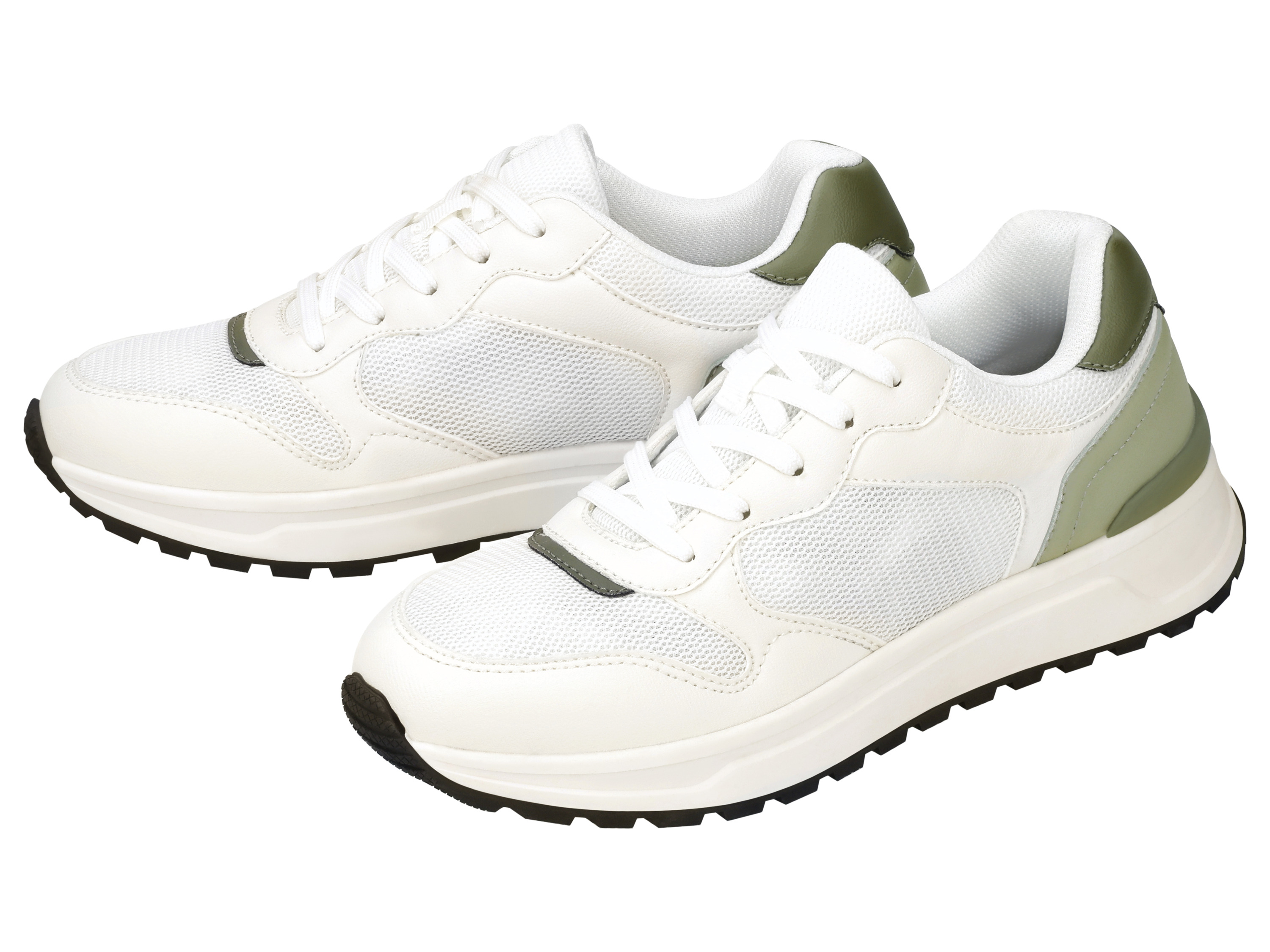 esmara Buty sneakersy damskie Biały/zielony, 38