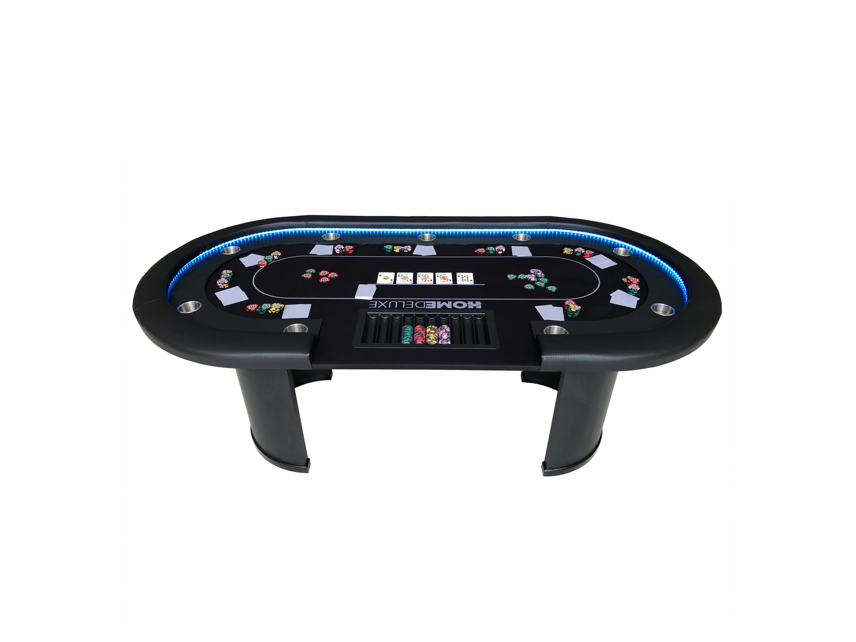 Home Deluxe Stół pokerowy LED Full House