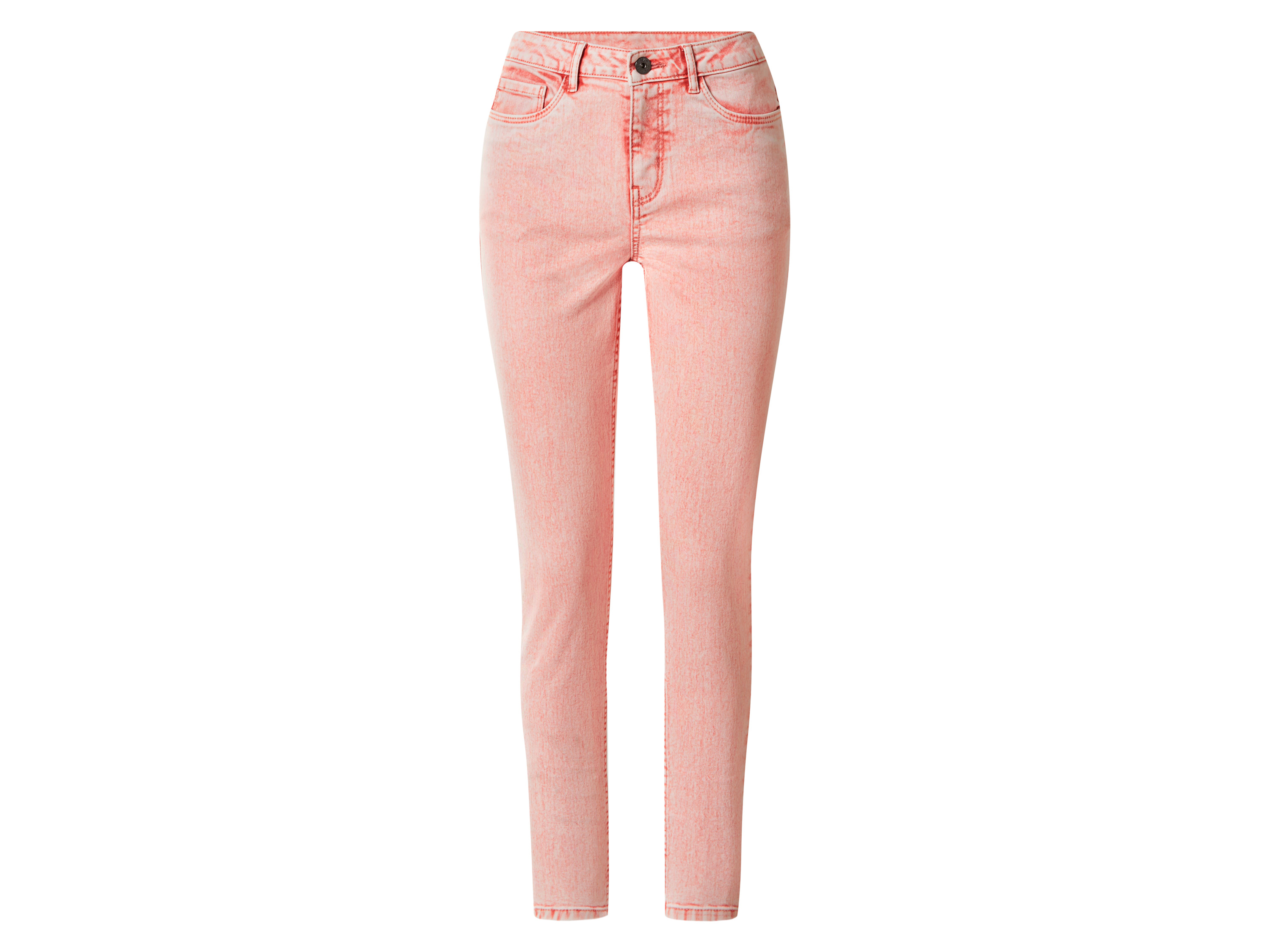 esmara Jeansy skinny fit damskie Różowy, 36