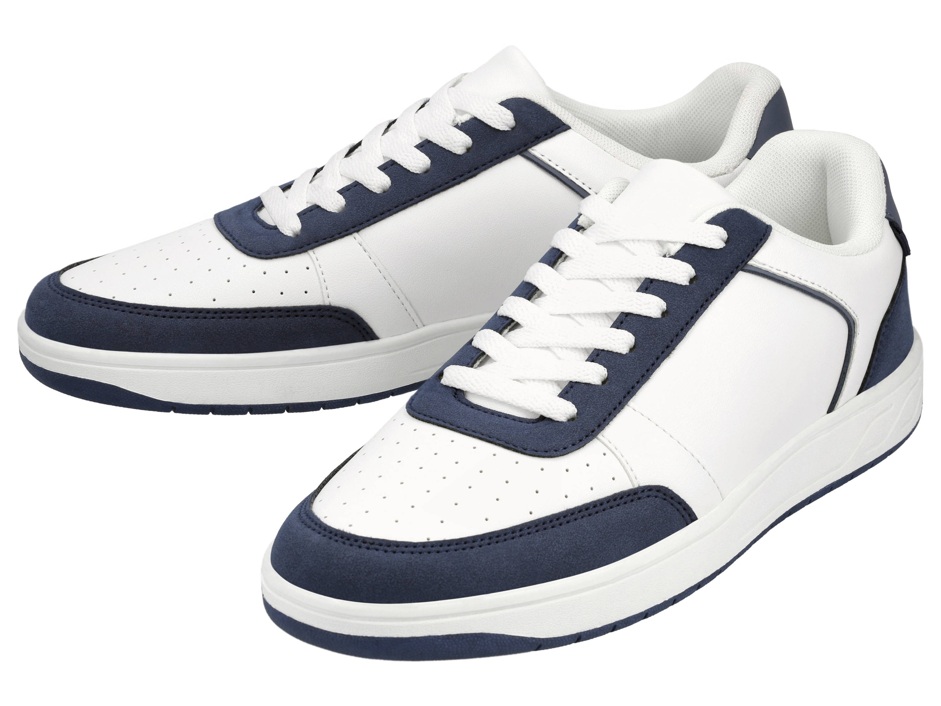esmara Men Buty sneakersy męskie Biały/granatowy, 43