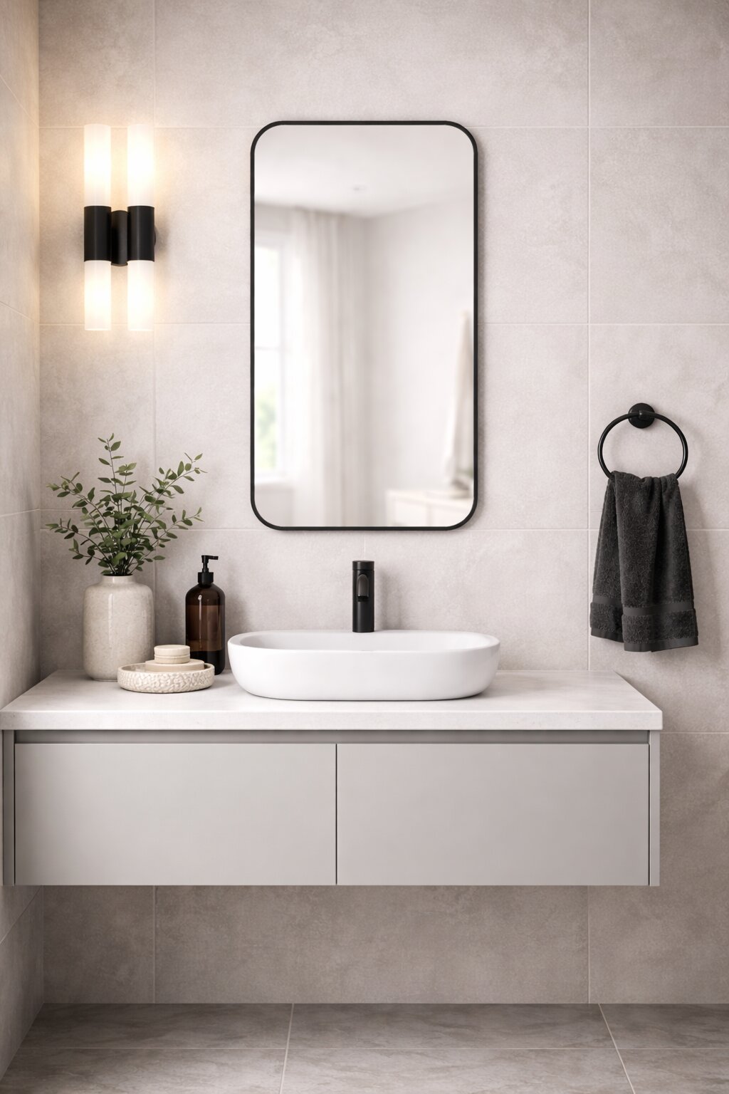 Darmowa Dostawa - Lustro 60x90 cm czarny Baltica Design Stone Aura 5904107932965