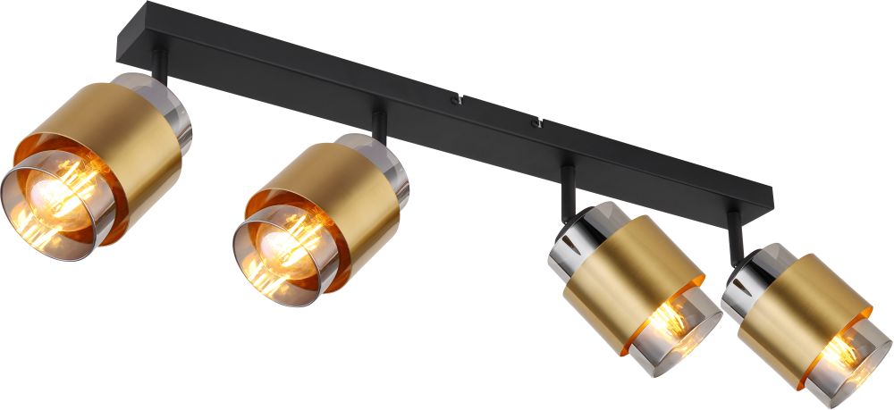 Darmowa Dostawa - Lampa podsufitowa 4x40 W czarny Globo Lighting Milley 155604
