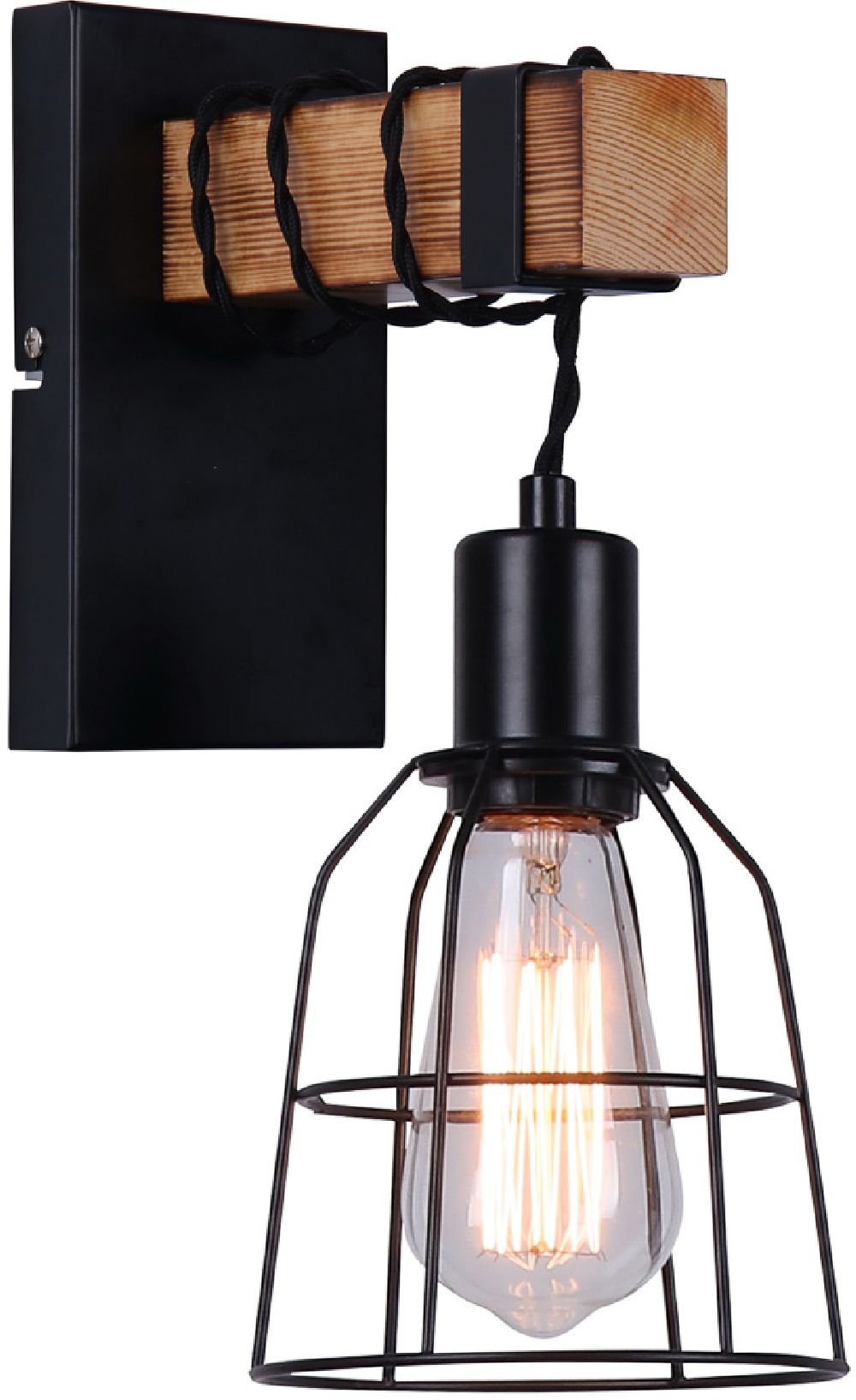 Darmowa Dostawa - Kinkiet 1x60 W czarny Italux Ponte WL42901L