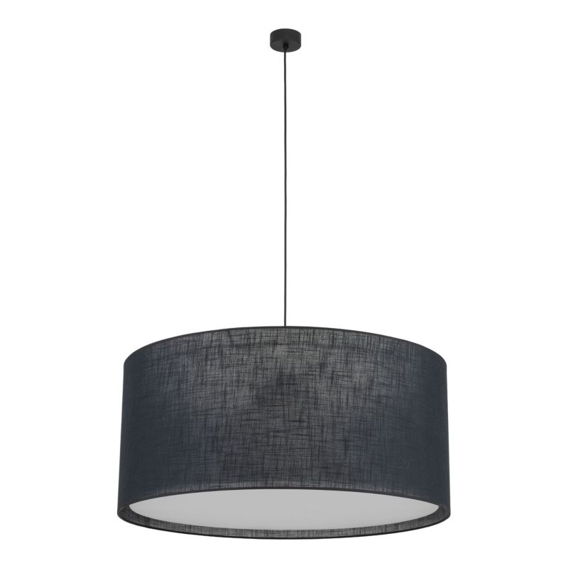 Lampa wisząca Tk Lighting Largo czarny abażur z białą przysłona 3Xe27 - 1szt.