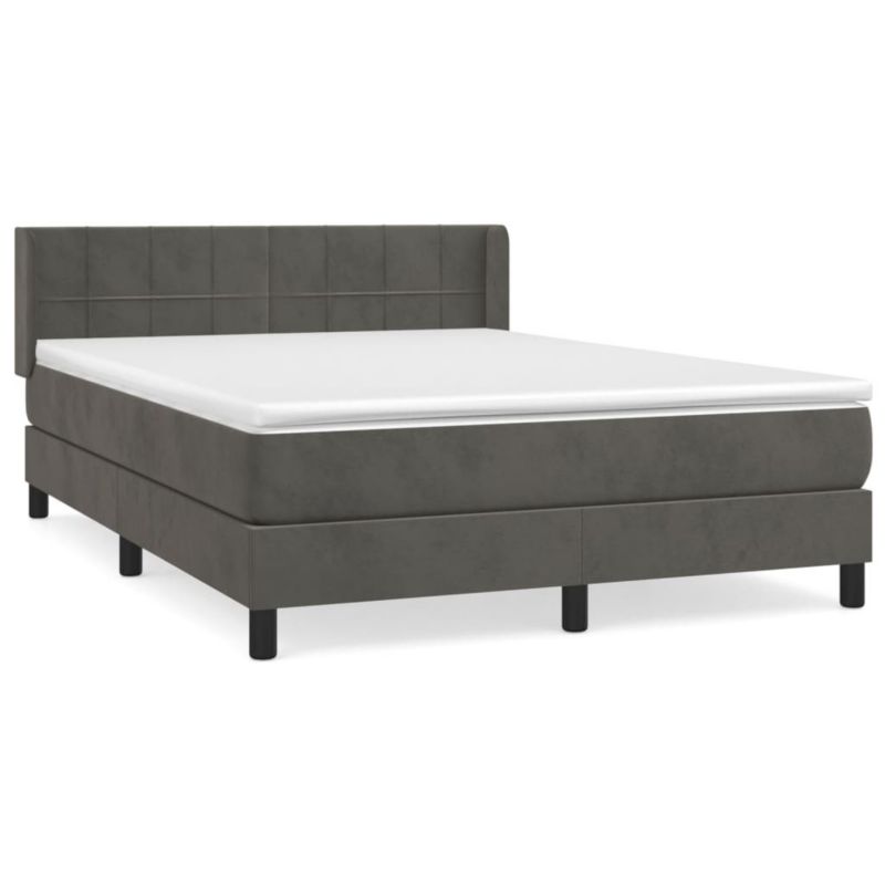 Łóżko kontynentalne WaszeMeble 140x190 cm ciemnoszara WM-3130956 1 szt.