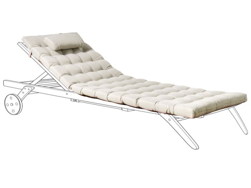 Poduszka na leżak ogrodowy Cesana premium 192 x 56 cm Beżowoszary 1 szt.