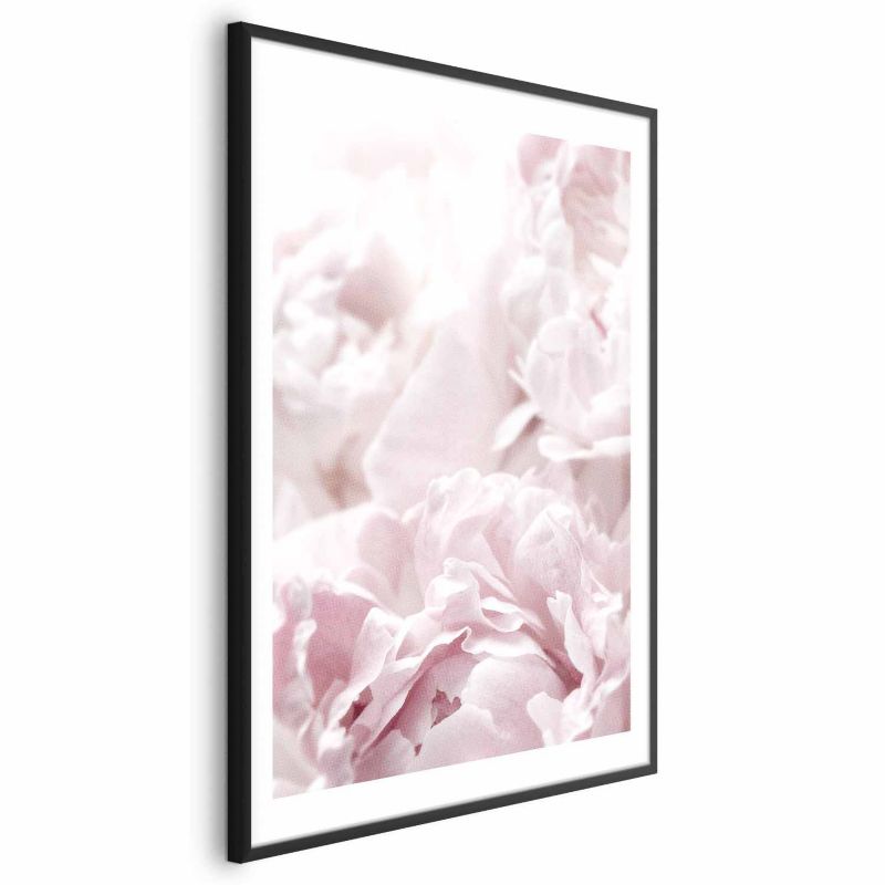Plakat Artgeist Puszyste peonie 21x30 cm z ramą czarną 1 szt