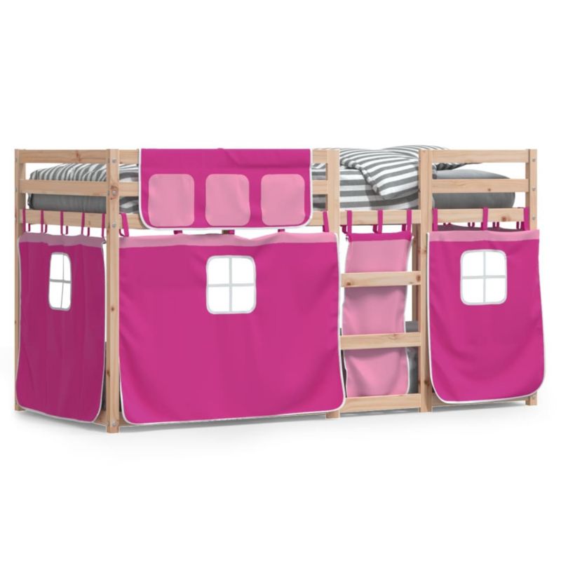 Łóżko piętrowe WaszeMeble 80x200 cm różowe WM-3283900 1 szt.