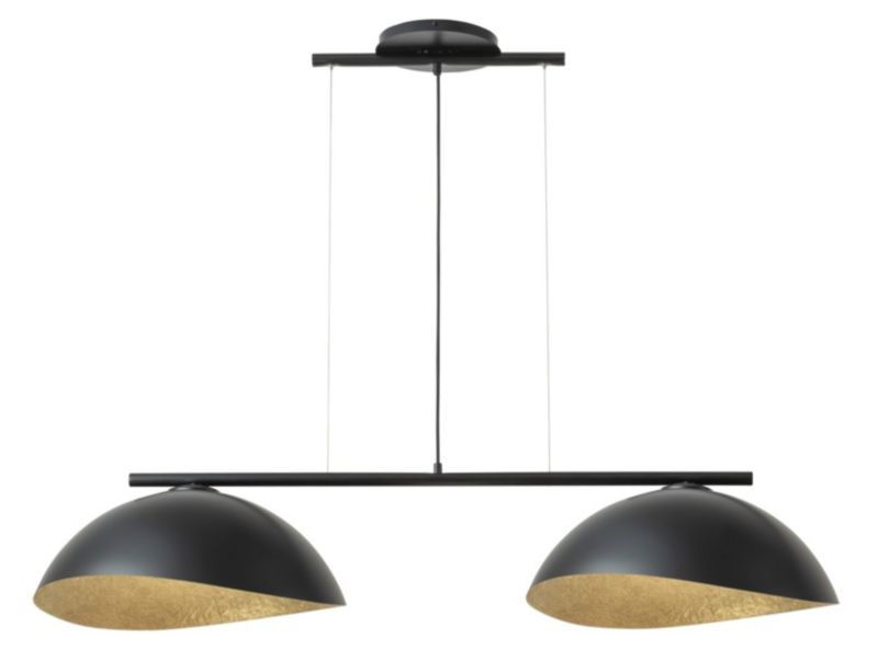 Lampa wisząca Sigma Lighting Solar 3127 czarno-złota dekoracyjna 2xE27 x 1 szt.