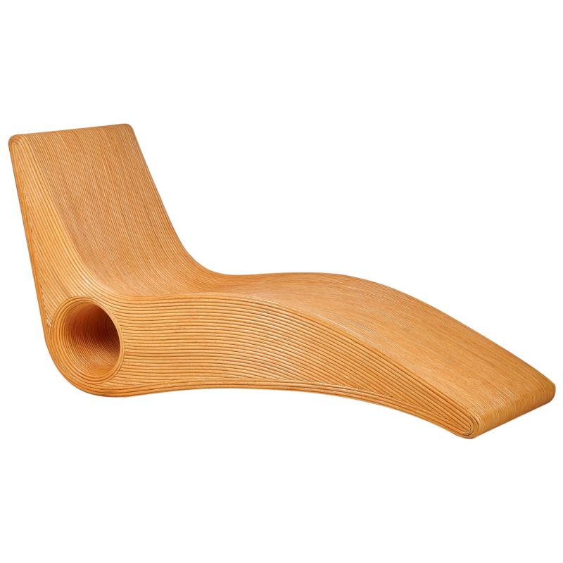 Leżak ogrodowy Airole Rattan Brązowy 1 szt.