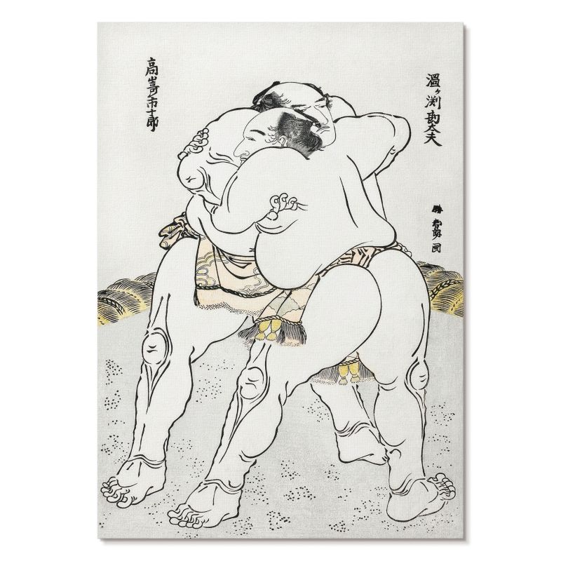 Nowoczesny Plakat na Płótnie Tulup 29,7x42 cm (A3) Zapaśnicy sumo Do salonu, sypialni, biura 1 szt.