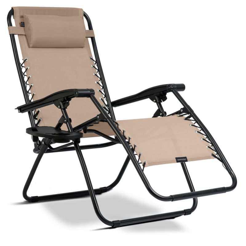 Leżak ogrodowy grawitacyjny Sofotel 110x102x60 cm plażowy składany na taras balkon 1 szt