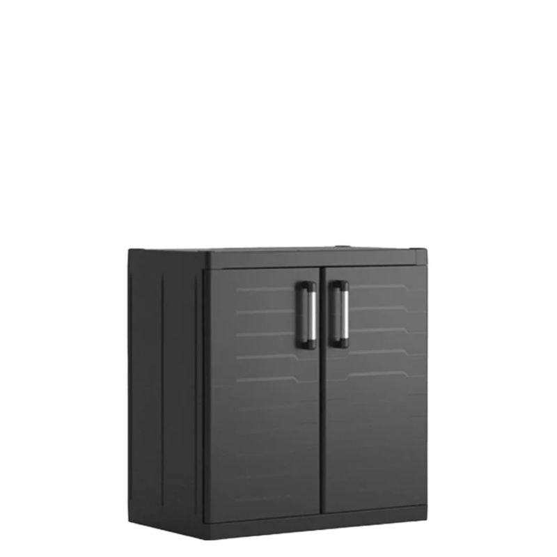 Szafa ogrodowa Keter Detroit XL Base garażowa balkonowa z półkami 89x54x99 cm czarna 1 szt